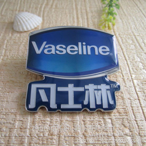 Metal Vaseline Badge With Pin For Promotion